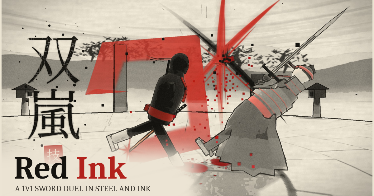 Red Ink: two swordsmen mid-duel